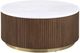 Coaster® Jason 3-Piece White Marble Coffee Table Set with Honey Brown Base-4
