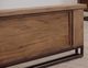 International Furniture Direct Natural Teca Multi-Brown King Platform Bed Footboard with Rails-4