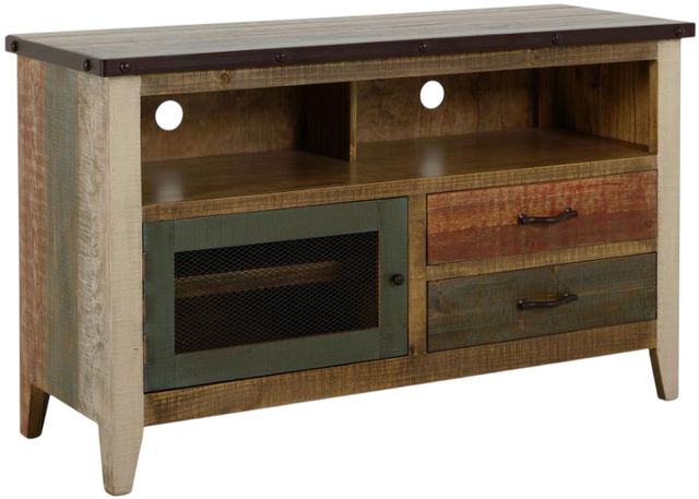 International Furniture Direct Antique Brown 52" TV Stand-0