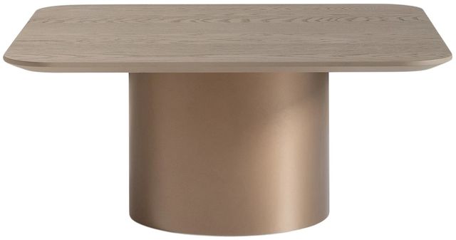 Michael Amini® Canberra 2-Piece Light Ash Tall Cocktail Table Set with Antique Gold Base-2