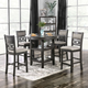 Furniture of America® Milly 5-Piece Gray Counter Dining Set-1