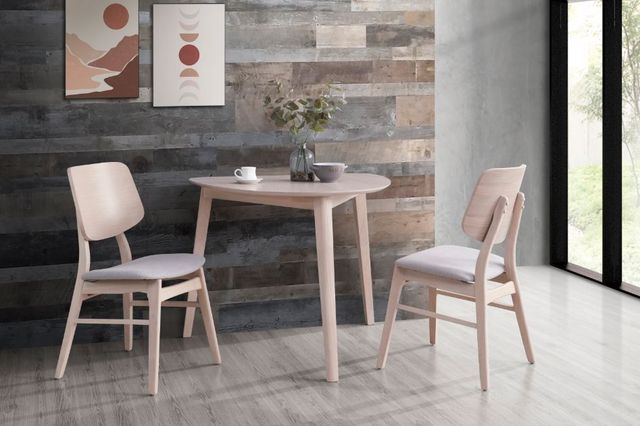New Classic® Home Furnishings Oscar White Ash Corner Dining Table-1