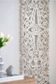 A & B Home Rustic White Floral Vine Panel-1