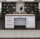 Legends Home Nora Jasmine Whitewash/Barnwood Executive Desk-1