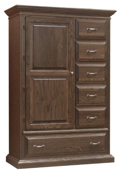 Wolfcraft Furniture McKinley Brown Gentleman’s Chest with Pull Tray-0