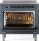 Ilve® Nostalgie II Series 36" Blue Grey Pro Style Induction Range-2