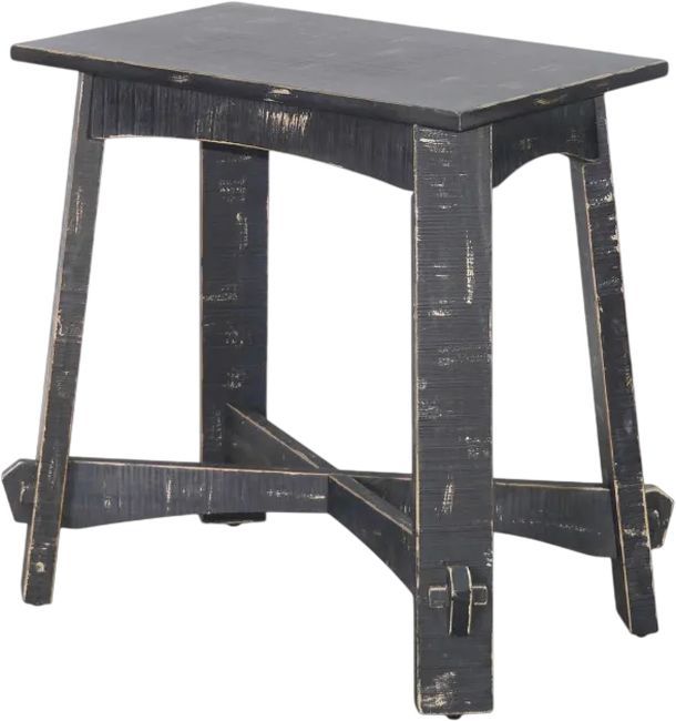 Sunny Designs™ Marina Black Sand Rectangular Chair Side Table-0