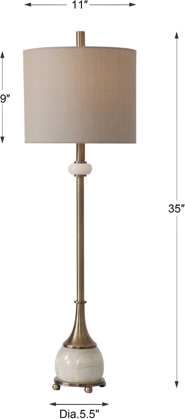 Uttermost® Natania Plated Brass Buffet Lamp-2