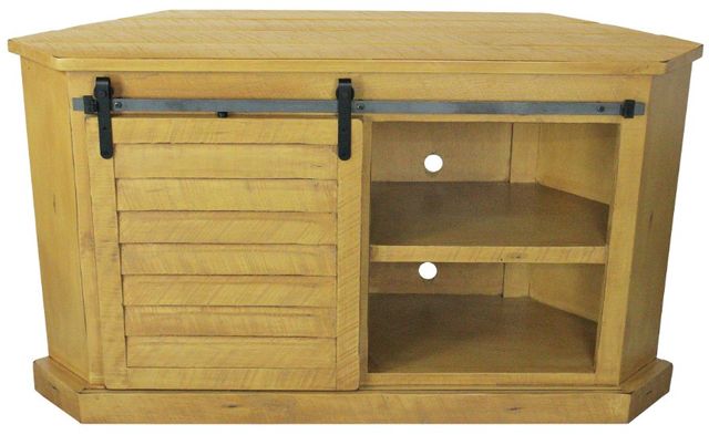 American Heartland Manufacturing Rustic Quaint Shutter Corner TV Stand-1