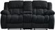 Global Furniture USA U250 Ebony Black Manual Reclining Console Loveseat-0