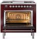 Ilve® Nostalgie II Series 36" Burgundy Pro Style Dual Fuel Range-1