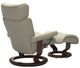 Stressless® by Ekornes® Customizable Magic Small Manual Recliner and Ottoman with Classic Base-4