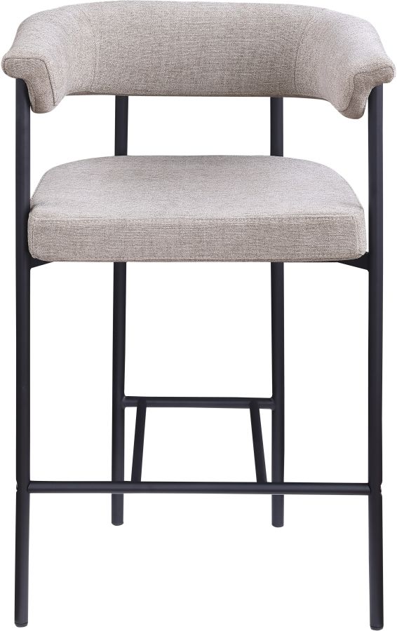 Meridian Furniture Malin Taupe/Black Counter Stool-1