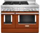 KitchenAid® 48" Scorched Orange Smart Pro Style Gas Range with Griddle-0