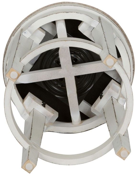 Liberty Furniture Magnolia Manor Antique White/Gray Console Swivel Stool-3