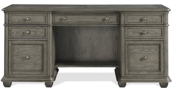 Riverside Furniture Sloane Gray Wash Credenza Desk-1