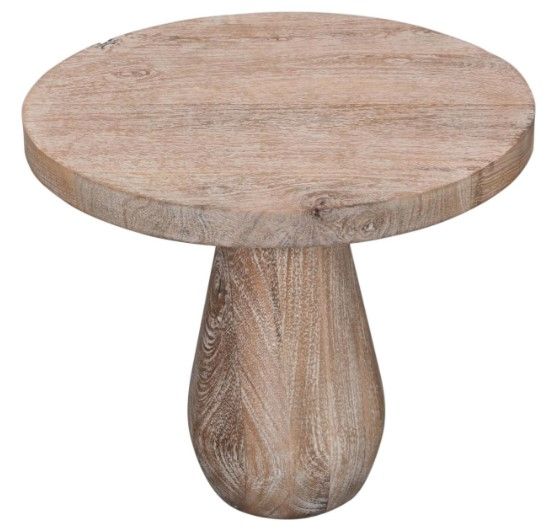 Jofran Inc. Origins Washed Sand Pull Up Pedestal Table-2