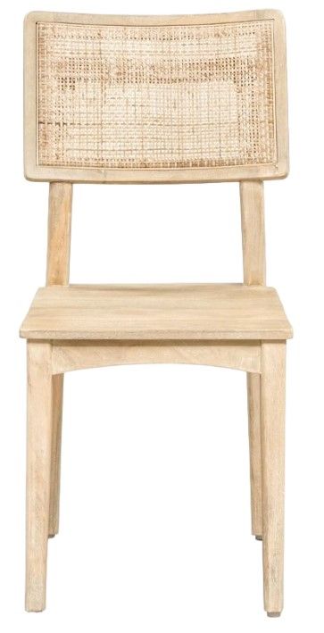Home Trends & Design Casablanca Natural White Dining Chair-2