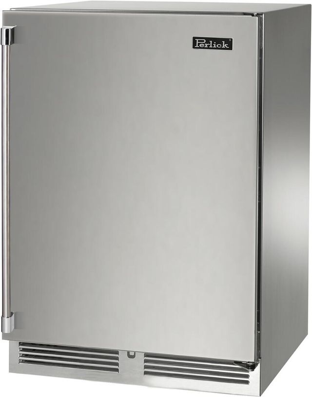 Perlick® Signature Series 24" 5 Cu. Ft. Stainless Steel Dual-Zone Undercounter Beverage Center-0