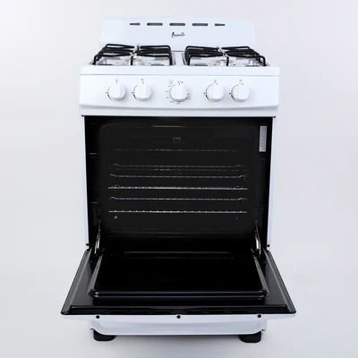 Avanti® 24" White Freestanding Gas Range-1