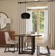 Bassett Mirror Trucco Brown Dining Table with Bronze Base-4