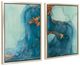 A & B Home 2-Piece Blue/Green Printed Acrylic Wall Art Set-0