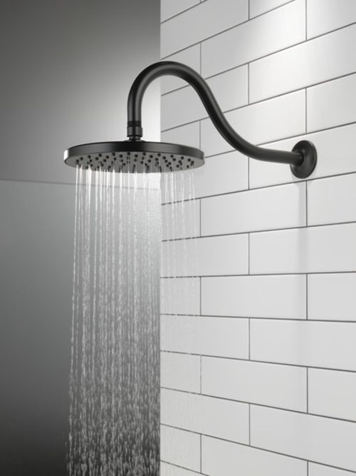 Peerless Universal Showering Components Matte Black Shower Arm-2