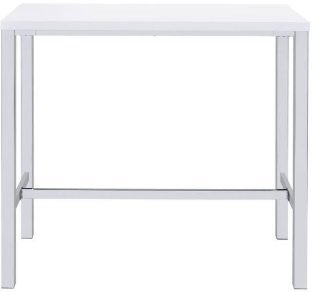 Coaster® Natividad 5-Piece White High Gloss/Chrome Bar Set-3