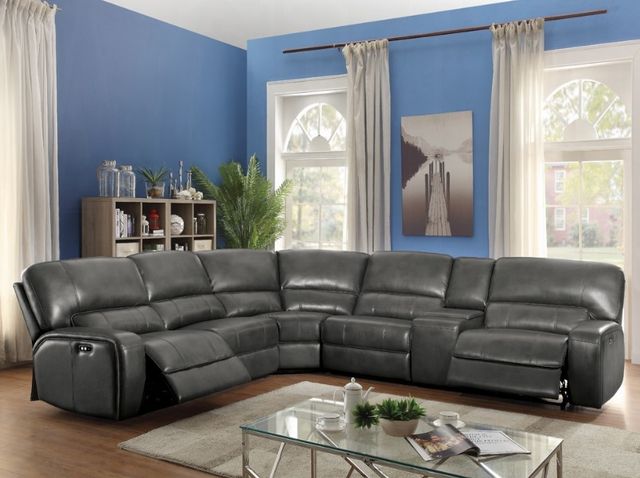 ACME Furniture Saul 5-Piece Gray Power Reclining Sectional-1