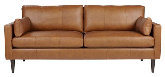 Best® Home Furnishings Customizable Trafton Stationary Sofa with Dark Walnut Legs and Two Pillows-1