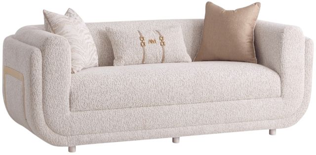 Michael Amini® Savannah Breeze White Loveseat-0