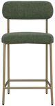 International Furniture Direct Seating Gold/Olive Upholstered Bar Stool-2