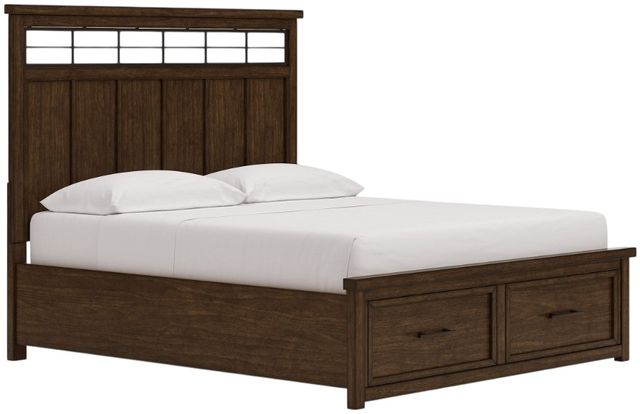 Signature Design by Ashley® Taffenbrook Medium Brown California King Storage Panel Bed-0