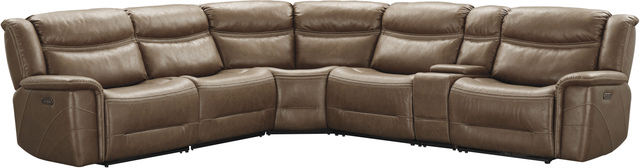 Signature Design by Ashley® Glenvale 6-Piece Chocolate Reclining Sectional-0