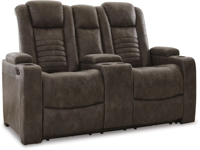 Signature Design by Ashley® Soundcheck Earth Power Reclining Loveseat with Console-0