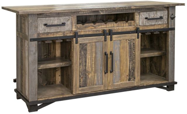 International Furniture Direct Loft Brown Brown/Gray Bar