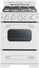 Unique® Appliances Classic Retro 24" Marshmallow White Freestanding Gas Range-0