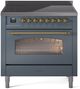 Ilve® Nostalgie II Series 36" Blue Grey Pro Style Induction Range-0