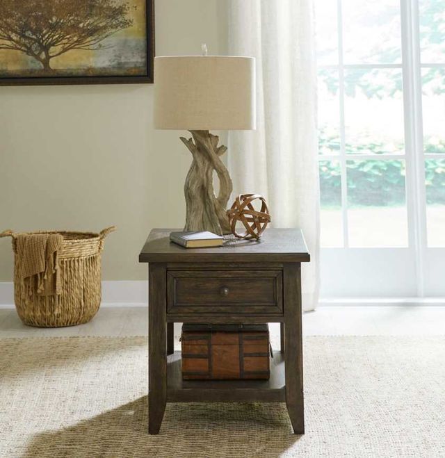 Liberty Furniture Paradise Valley Saddle Brown End Table-1