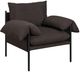Armen Living Bloom Black/Brown Chair-0