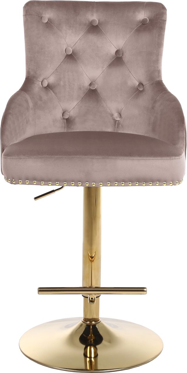 Meridian Furniture Claude Pink Velvet Adjustable Stool-3
