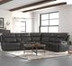 Liberty Furniture Bentley 6-Piece Graphite Gray Leather Dual Zero Gravity Power Reclining Sectional-2
