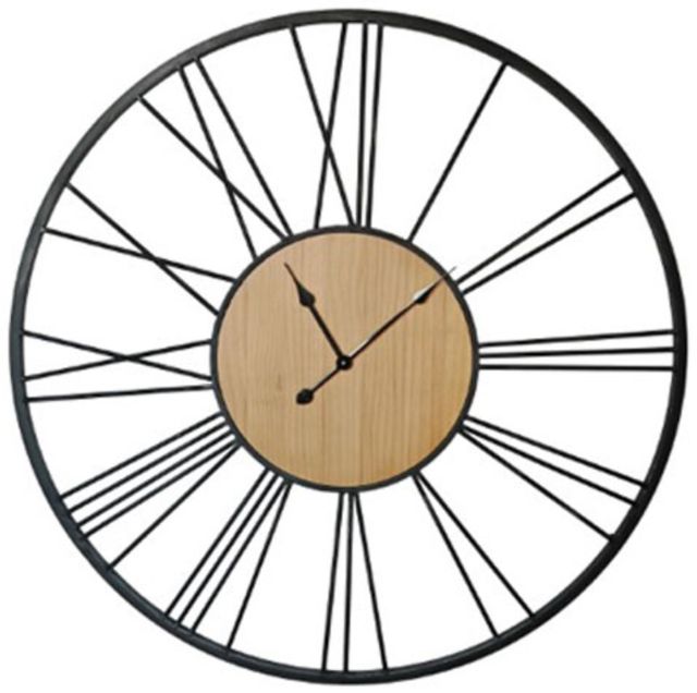 Signature Design by Ashley® Brockett Black/Natural Wall Clock-0