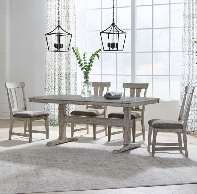 Liberty Furniture Hallendale 5-Piece Gravel/Gravel Wash Dining Table Set-1