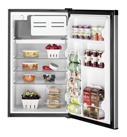 GE® 20" 4.4 Cu. Ft. CleanSteel® Stainless Steel Compact Refrigerator-1