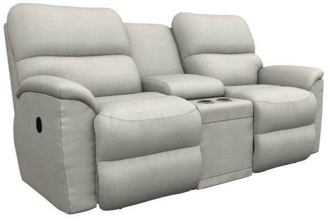 La-Z-Boy® Brooks Sugar Manual Reclining Loveseat with Console-0