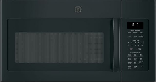 GE® Series 1.7 Cu. Ft. Black Over The Range Sensor Microwave-0