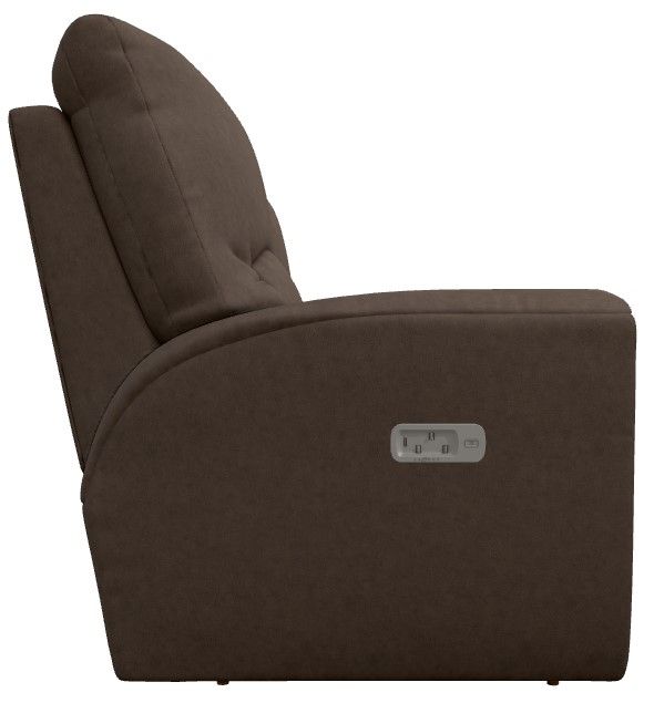 La-Z-Boy® Cassian Mocha Power Reclining Loveseat with Console, Headrest, and Lumbar-3
