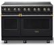 Viking® 5 Series 48" Onyx Pro Style Induction Range with Brushed Brass Trim-0