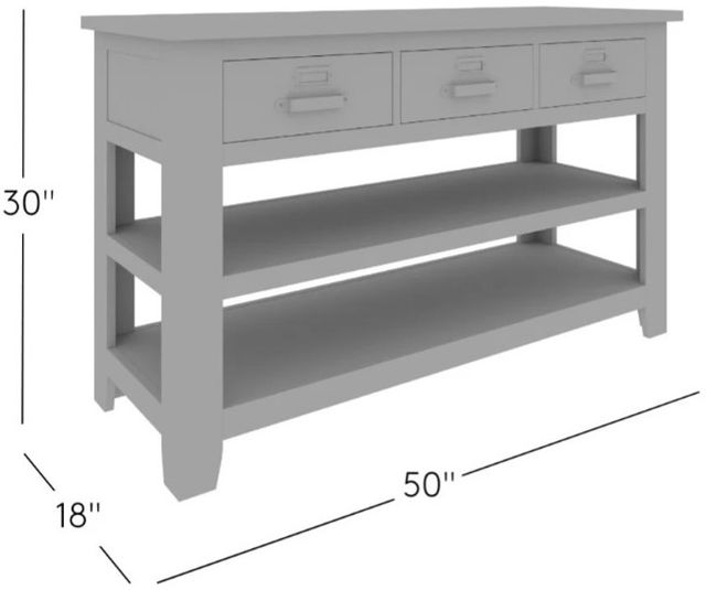 Jofran Inc. Cannon Valley Brown Sofa Console Table-2